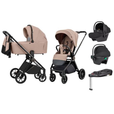 Carucior compact premium Carrello ULTRA 4 in 1 I-Size 40-87 cm cu baza Isofix Antique Beige - imagine 19